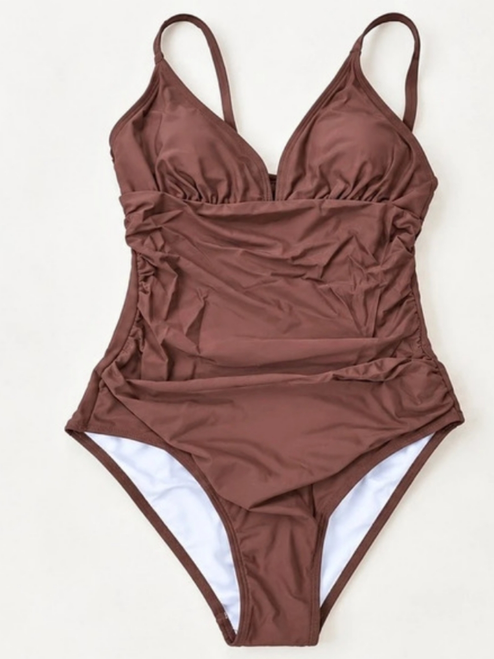 One-Piece Swimsuit in Brown Size Medium